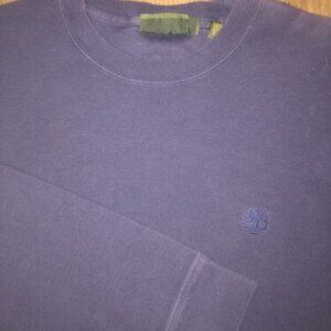 Timberland Long Sleeve Crewneck Sweatshirt Large Blue Embroidered Weathergear